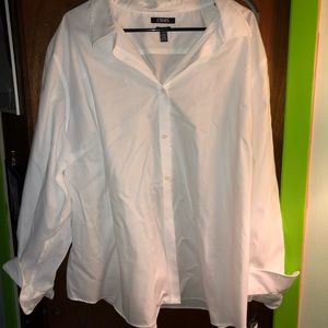 Chaps. Women’s white dress shirt, long sleeve. Size 3xl. New with tags